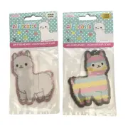 Amuse Car Air Freshener Alpaca Friends White Jasmine and Rainbow Striped Lemon