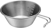 zolyet Stainl Steel Bowl Camping Cup Portable Tableware Wide Mouth Pot 250ml with Handle for Camping Picnic Hiking Backpacking Silver 250ml