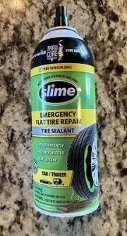Slime Tire Sealant & Emergency Tire Repair, Seals Instantly No Jack Needed, 14oz