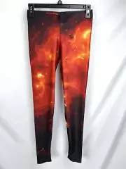 Black Milk Women Size M Red Orange Leggings Cosmic Sun