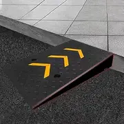MAEEHDNKM Rubber Driveway Curb Ramps, Portable Wheelchair Threshold Ramp, Non-Slip Shed Handicap Ramp, Steps Transition Ramp for Doorway Garage Scooter Steps(50x80x15 cm)