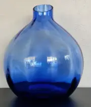 Mikasa Billow 10" Open Hurricane Cobalt Optic Vase **New in the Box