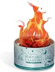 Portable Campfire for Camping Backyard Gathering Date Night, Smores Fire Pit Picnics, Reusable Fire Pit 3-5 Hours Burn Time, Emergency Heat