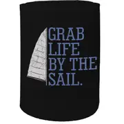 Alcohol Stubby Holder - Grab Life Sails - Funny Novelty Birthday Gift Joke Beer Can Bottle