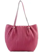 Alfani Womens Phoebe Pleated Tote Size One Size Color Merlot