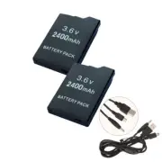 2 Battery +USB Data Charger Cable for Sony PSP-2001, PSP-3000, PSP-3001 PSP-3002