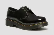 Dr Martens 3 Hole 1461 Black Distressed Patent 27773001 Doc