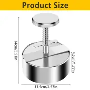 Hamburger Press 304 Stainless Steel Hamburger Patty Maker Non-Stick Burger GrZdY