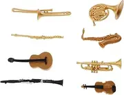 UPKOCH Cute Miniature Instruments Set Mini Saxophone Violin Guitar for Miniature House Decor and Music Lovers