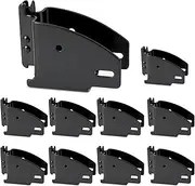 TENVONE 10 Pack Black E-Track Wood Beam End Socket, Fits 2x4 & 2x6, Alloy Steel, Black, Railing Mount