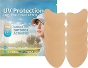 5 Pairs Outdoor UV Protection Face Patch, Golf Sun Face Patch, Sun Protection For Outdoor Activities, UV Protection Shield Facial Sunscreen, UV Golf for Fishing, Hiking