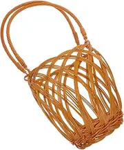 Zerodeko Woven Wine Basket Portable Wine Storage Container with Handle High Weight Capacity for Versatile Fit Decorative Basket for Home Storage and Transport