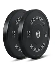 [Cortex] Series V2 Bumper Plate Pair 15kg in Black