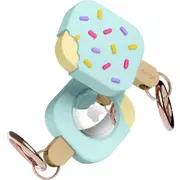 elago Ice Cream Case Compatible with Apple AirTag Holder Keychain, Compatible with AirTag Case - Drop Protection, Carabiner Key Ring (Track Dogs, Keys, Purses), 1 PACK