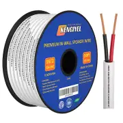 16/2 Speaker Wire (50 Feet) 16AWG Gauge in Wall Audio Speaker Wire, Fire Safety