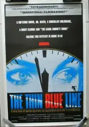THIN BLUE LINE ORIGINAL ROLLED 27X40 MOVIE POSTER 1988 RANDALL ADAMS RAY HARRIS