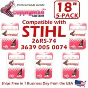 COPPERHEAD 5-Pack 18" FULL CHISEL Chains for STIHL MS290 FARMBOSS .325 .063 74DL