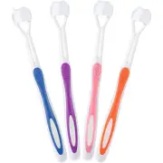 4 Pieces Three Sided Toothbrush Autism Sensory Toothbrush Bristle Travel Brush f