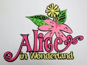 Alice in Wonderland Disney Title Paper Die Cut Paper Scrapbook Embellishment
