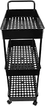WEKADRIN Multi Snack Shelf Trolley with Wheels Heavy Duty Storage Cart for Kitchen Bathroom Office Versatile Mobile Organizer with Sturdy Construction Easy Maneuverability