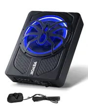 10" 440W Under Seat Car Subwoofer with Blue Ambient Light Subwoofer System