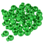 Cord Locks, 100 Pack Ball Spring Toggle Stopper, Green