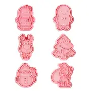 Safe Christmas Animal Trees Cookie Cutters Cartoon 3D Cartoon Bakeware Colorful