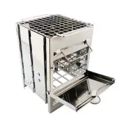 Camp Stove Folding Wood BBQ Fire Pit Stainless Steel Portable Outdoor Camping Small