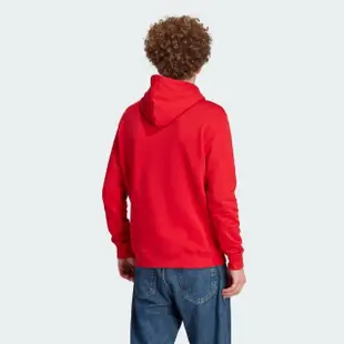 【adidas 愛迪達】TREFOIL HOODY 男款 紅 連帽上衣 長袖上衣 帽T 運動 三葉草 亞規(IM4497)