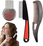 Scalp scrubber, portable scalp brush, Sturdy ergonomic lice comb, deep cleansing And massage tool, dandruffs remover, hair care brush, stainless steel