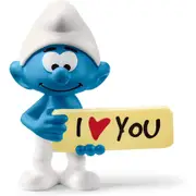 Schleich 2.2'' Smurf w/ Sign Action Figure/Figurine Kids/Children Play Toy 3-8y