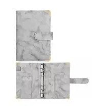 A6 Grey Marble Binder Notebook DIY Binder Only Cover Notebook