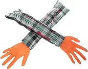 WEKAMOS 2pcs Bloody Broken Hand Props for Halloween Party Realistic Fake Hands Body Parts for Photo Booth Prank Toys Spooky Halloween Accessories