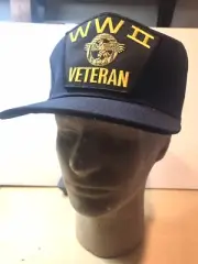 NEW WW2 VETERAN CAP MADE In THE U.S.A. One Size Fits Most