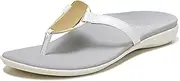 [Vionic] Women's Mirage Raysa Leather Slip On Sandal- Supportive Ladies Slip on Sandals That Include Three-Zone Comfort with Orthotic Insole Arch Support, Medium and Wide Fit