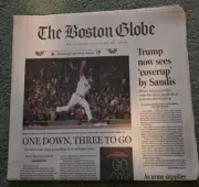 Boston Globe Red Sox Dodgers World Series Game 1 October 24 2018