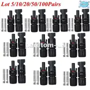 Lot 5-100 Connectors For MC-4 Solar Panel 1000V 30A Plug Socket Male & Female