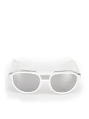 White & Silver Pilot Sunglasses