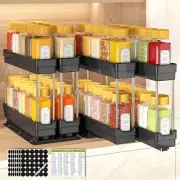 2 Pack Pull Out Spice Rack Organizer for Cabinet Slide Out Seasoning Kitchen