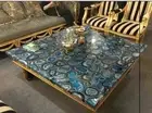 Blue Agate Center Table Top, Agate Sofa Coffee Table Top, Furniture Home Decor