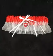 New University of Arkansas Razorbacks Elastic Lace Bridal Wedding Garter Red