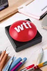 WTF What the F*%k Red Slam Button Joke Gag Gift Funny Prank Novelty 10 sounds