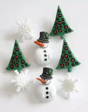 Christmas Past / Dress It Up Holiday Collection / Snowmen ~ Snowflakes ~ Trees