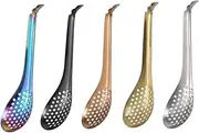 STOBAZA Stainless Steel Caviar Colander Cooking Skimmer Spoon Sieve Spoon Caviar Kitchen Tool