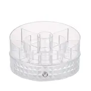 360 Degrees Rotating Cosmetic Storage Box Desktop Home Skin Care Organizer Storage Rack Dressing Table 2 Layers