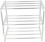HOMOCONO Stainless Steel Shoe Rack Elegant Shoe Organizer for Entryway Closet Garage Wear Resistant Storage for Home Decor Housewarming present