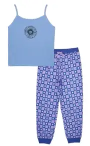 Cozy Jams Girls Pajamas Purple Size 10/12 Tank Top And Pants Daisies 2 Piece Set
