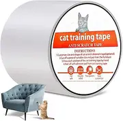 Anti-Scratch Cat Training, Aufondof Cat Scratch Training Deterrent Tape, 3 Inches x 30 Yards Furniture Protector, Clear Double Sided Cat Couch Protector Sticky Paws Tape for Furniture