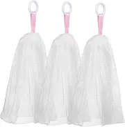 Beaupretty 3 Pack Bubble Net Soap Pouches Soap Saver Pouches Soap Storage Bag Soap Foaming Bag Shower Supplies