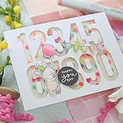 Cutting Dies Metal Stencils Scrapbooking Tools DIY Embossing Template for Paper Card Making Album Arts Crafts Supplies (Numbers-8.5x6.4cm)